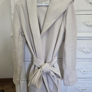 Wilfred Soft Cream Wrap Jacket with Tie